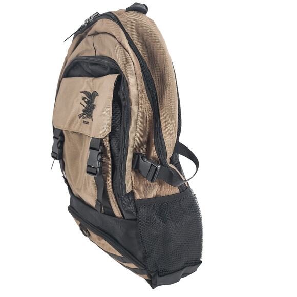 NRA Computer Backpack Laptop Bag Tactical Military Polyester Pack Khaki Brown - Picture 10 of 12